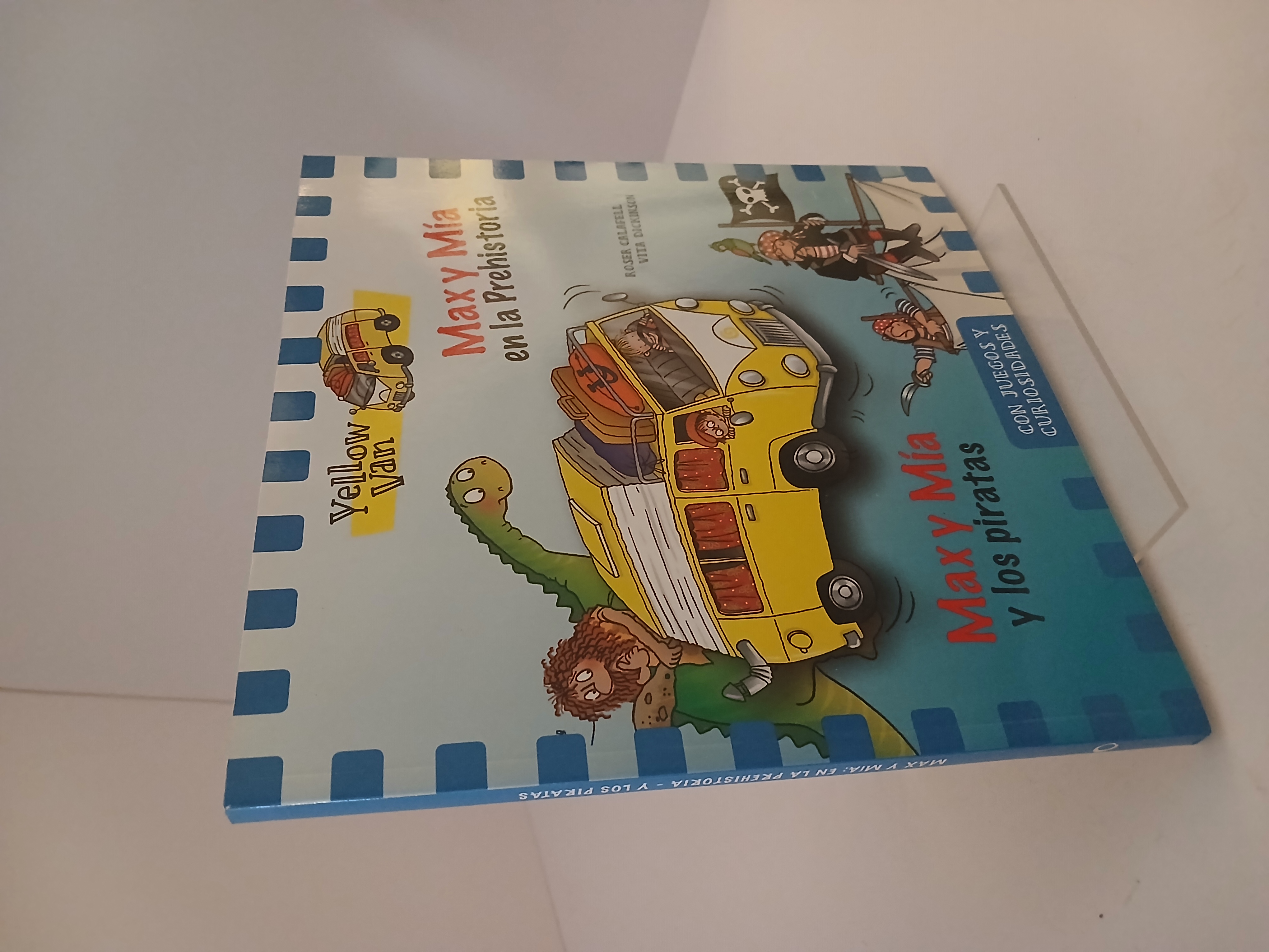 Portada de Max y Mía en la prehistoria Max y Mía y los piratas