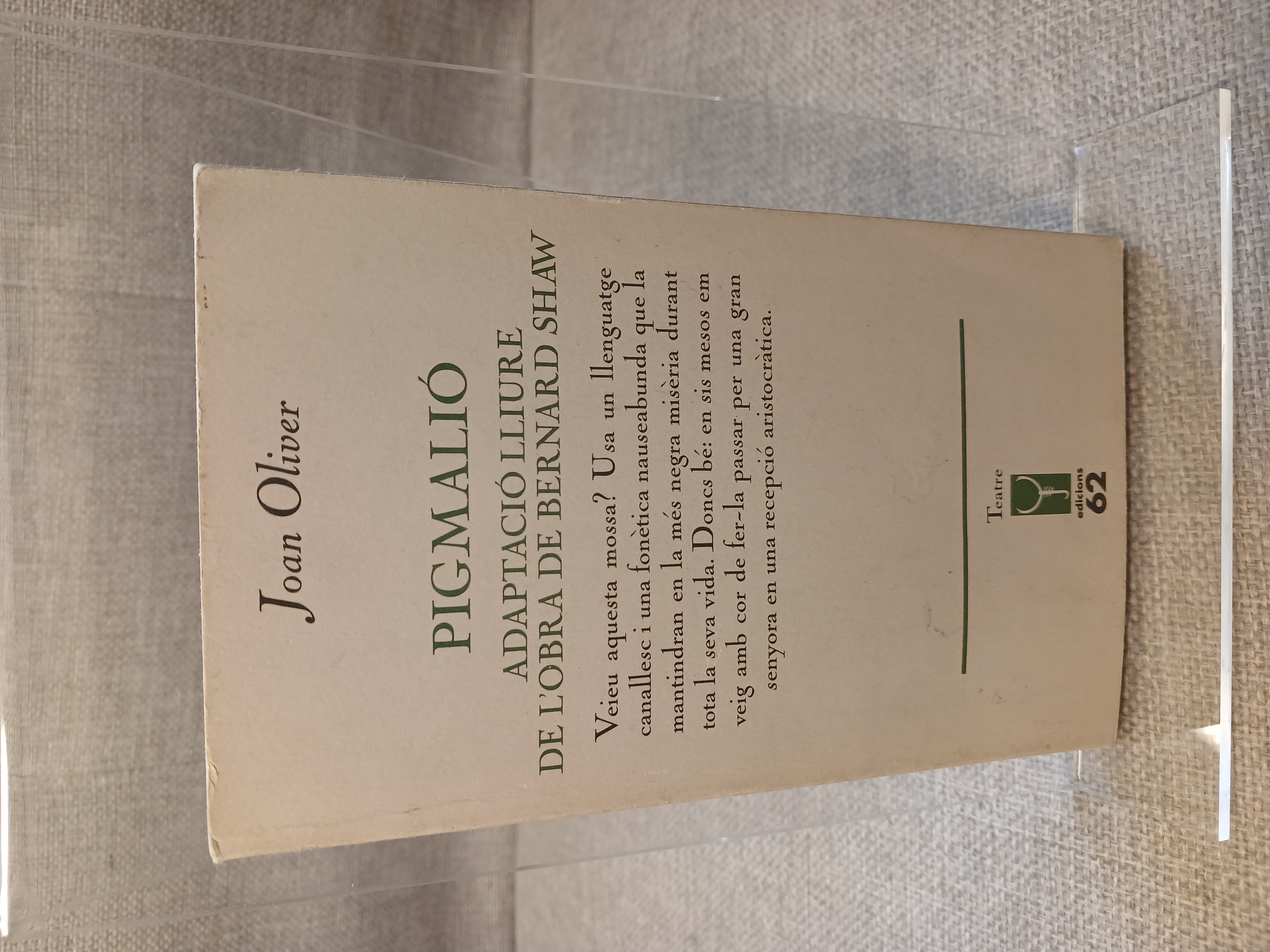 Portada de Pigmalió
